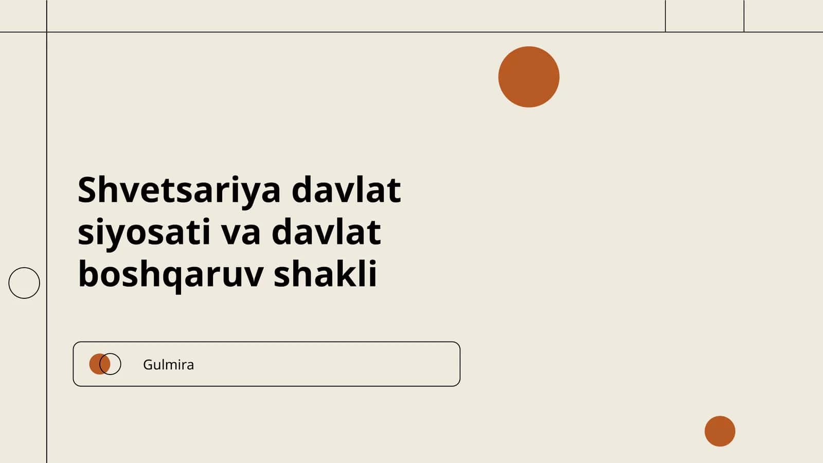 Shvetsariya davlat siyosati va davlat boshqaruv shakli 1