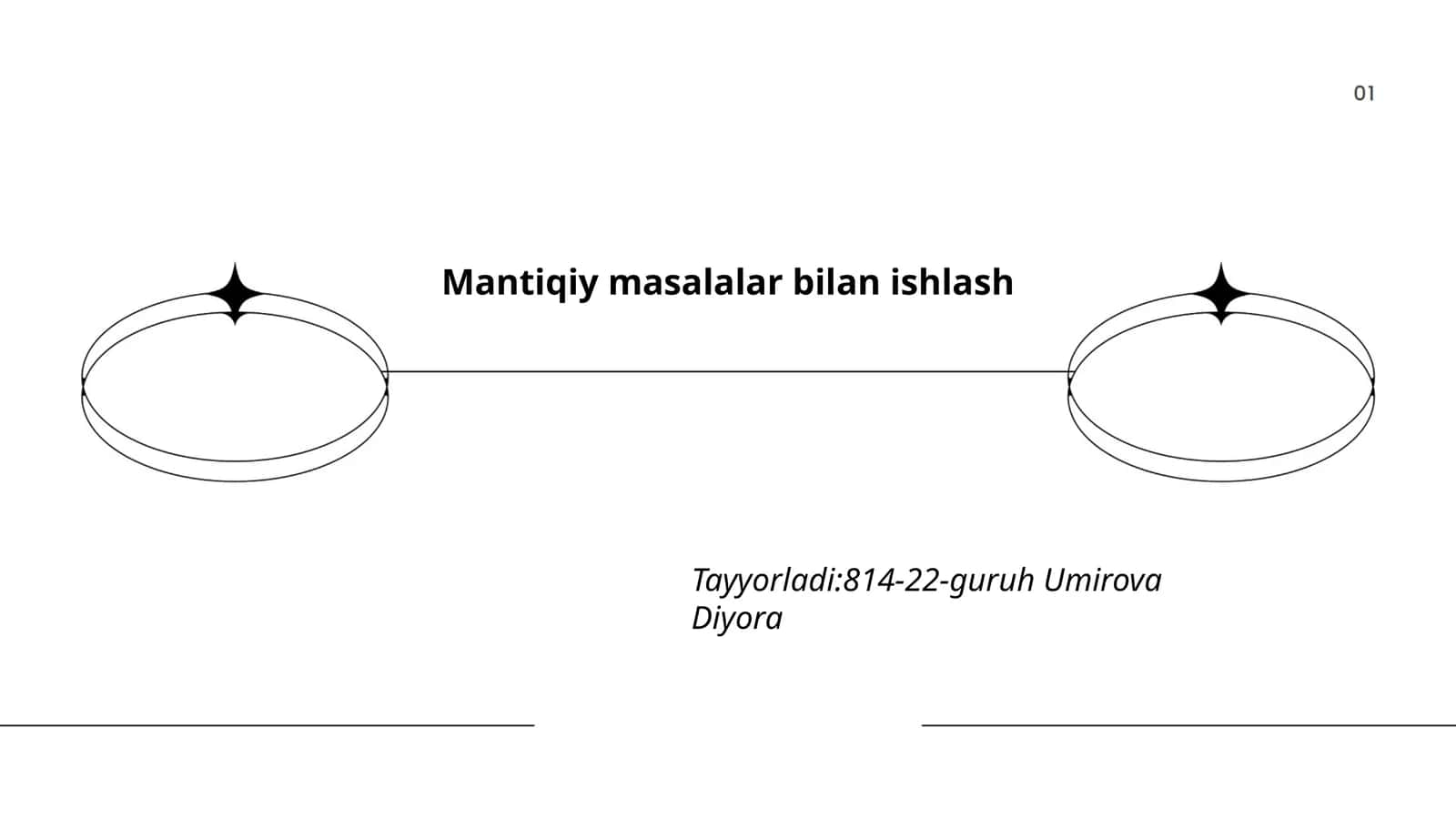 Mantiqiy masalalar bilan ishlash 1