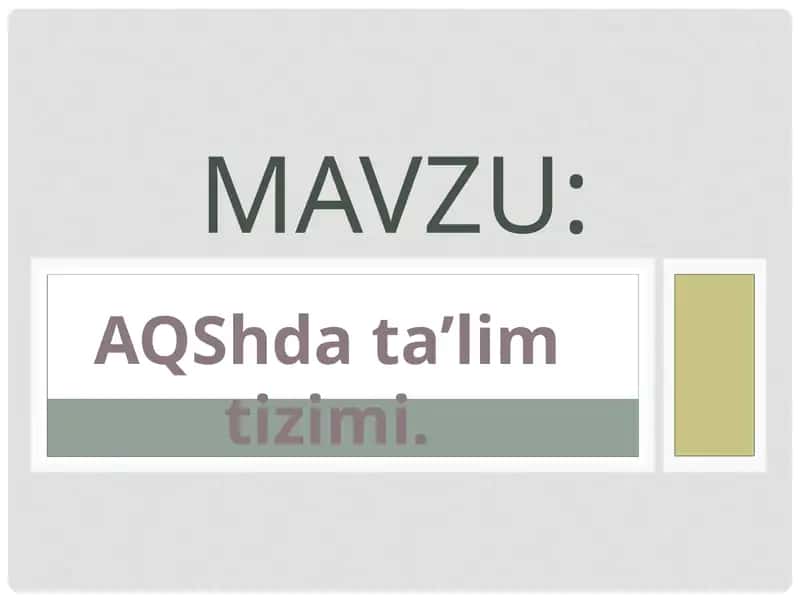 2000-yilda Amerika ta`lim strategiyasi 1