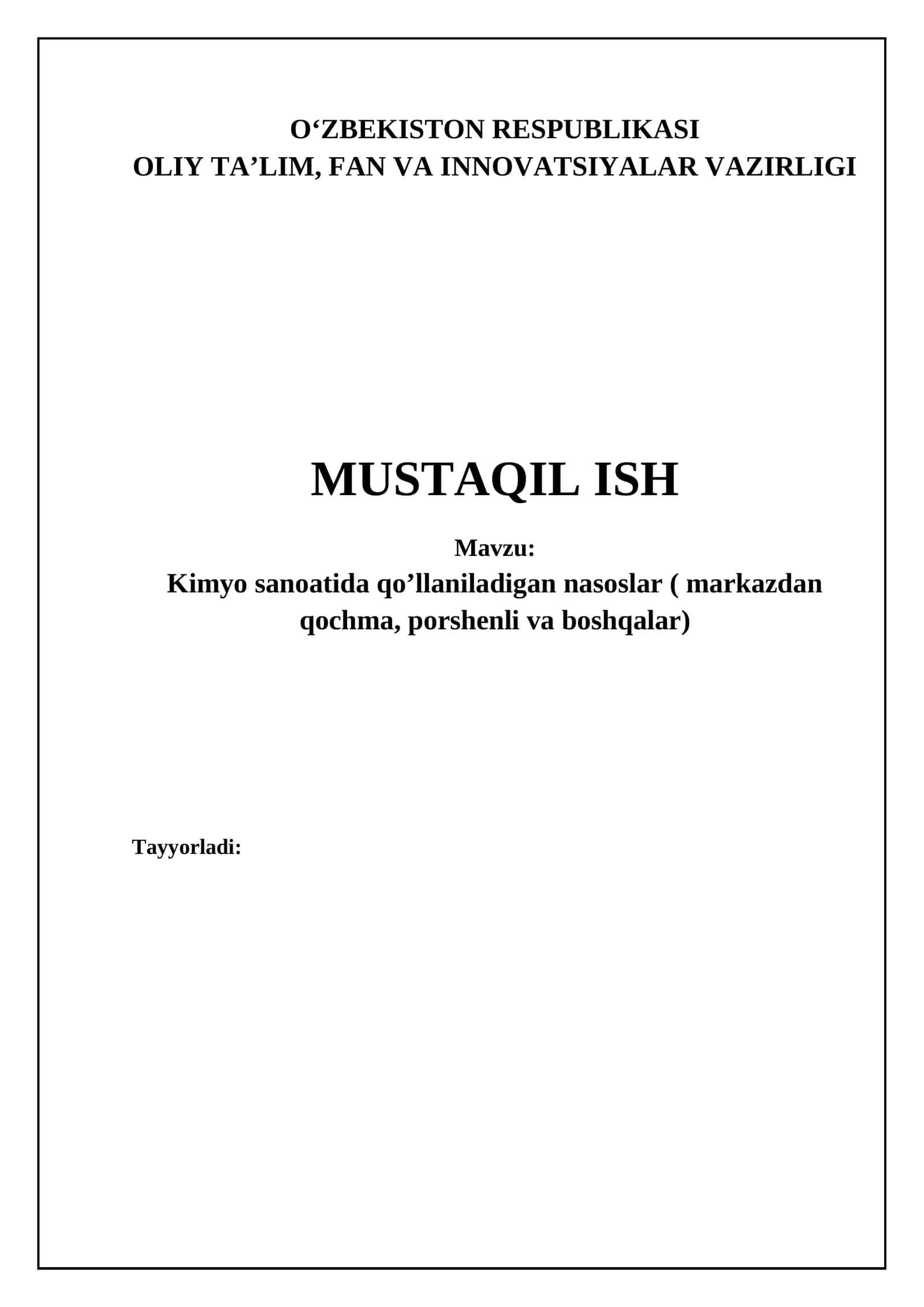 Kimyo sanoatida ishlatiladigan nasoslar: Turlari, ishlash prinsiplari va konstruksiyalari 1