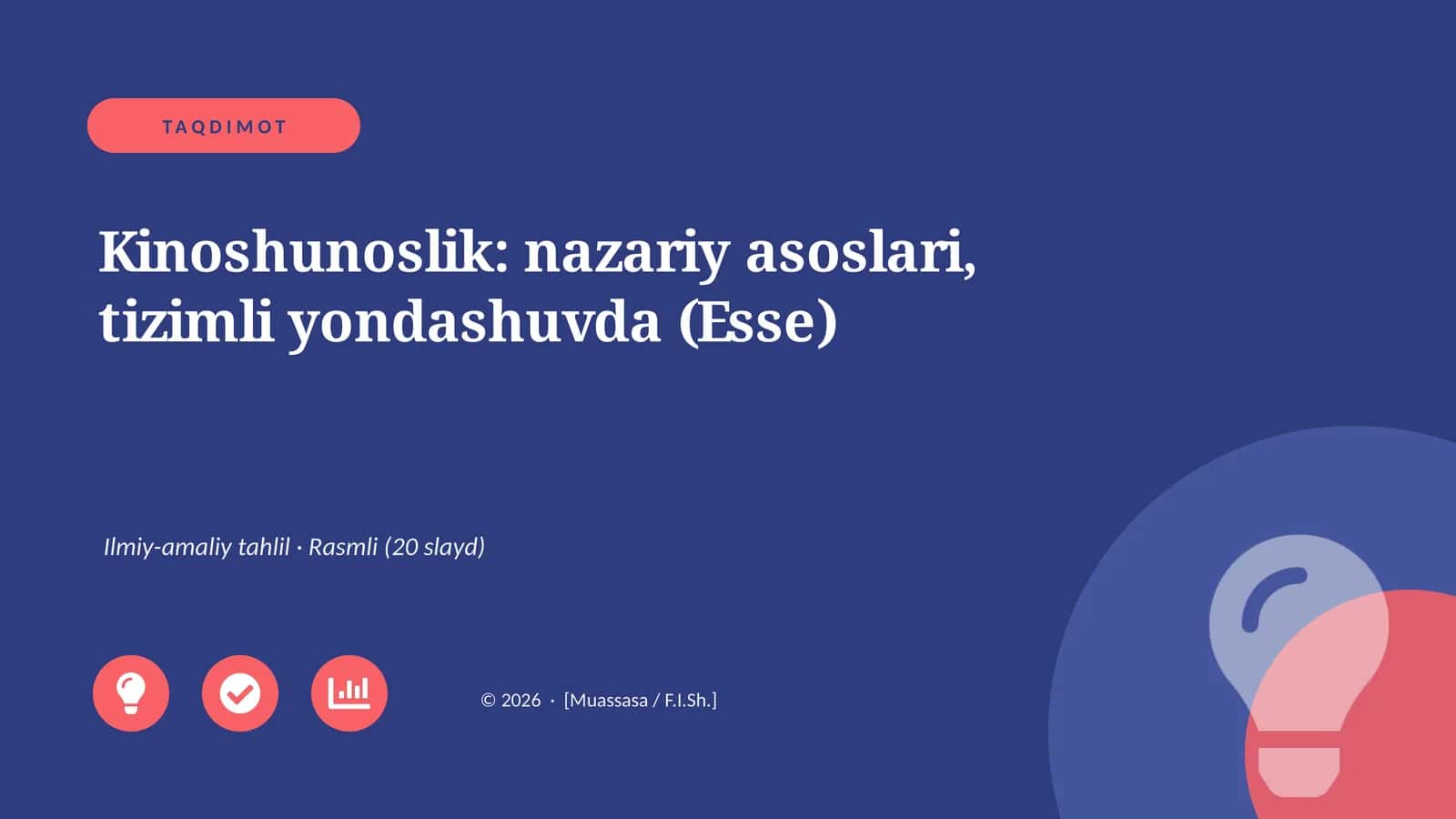 Kinoshunoslik: nazariy asoslari, tizimli yondashuvda (Esse) 1