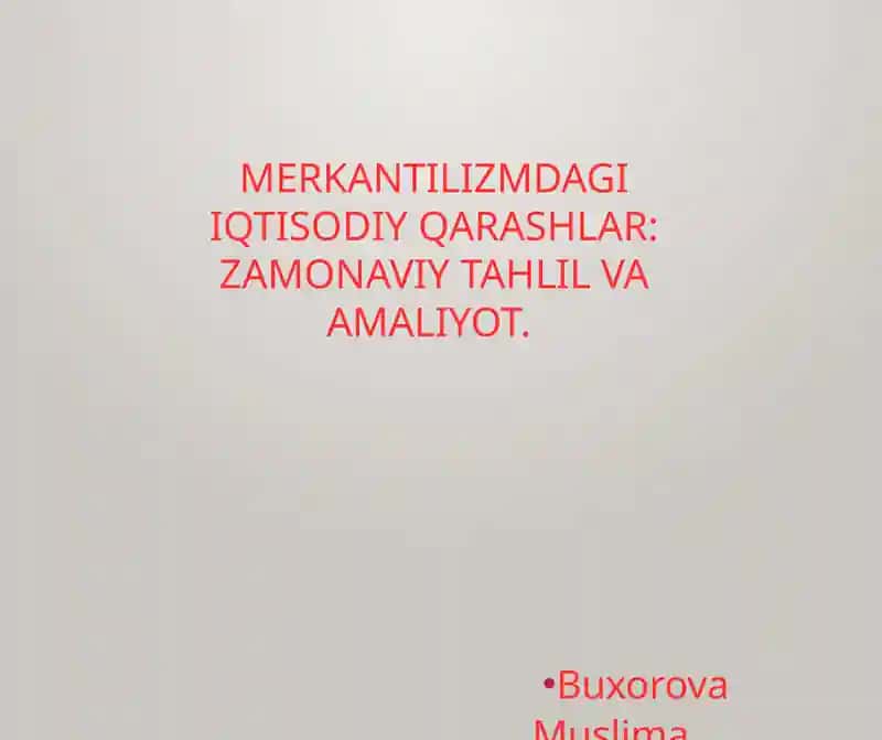 Merkantilizm