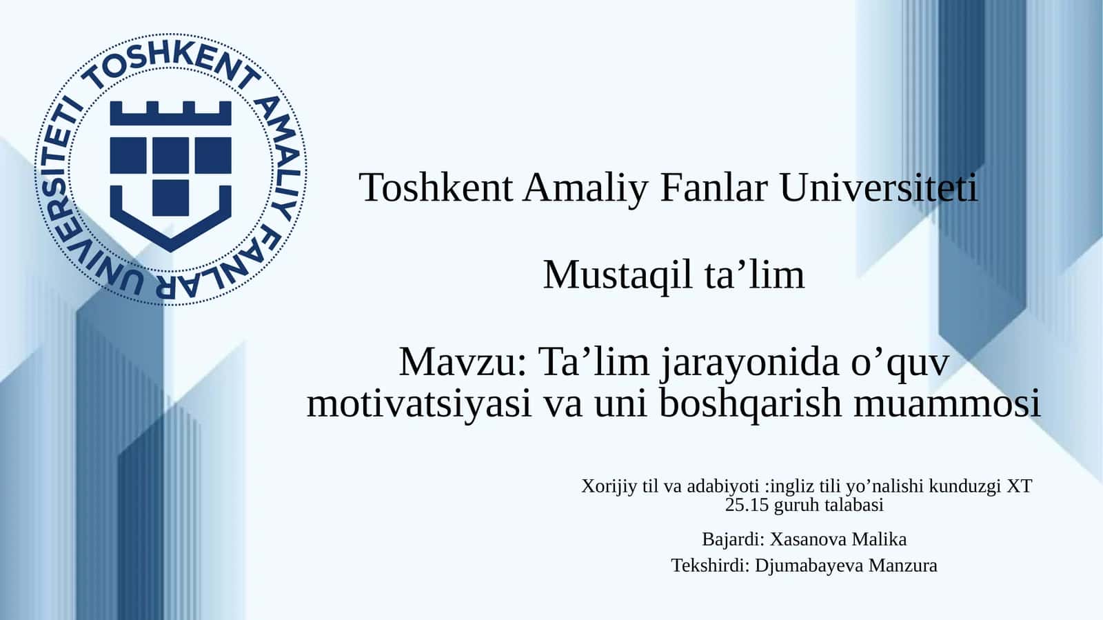 Ta’lim jarayonida o’quv motivatsiyasi va uni boshqarish muammosi 1