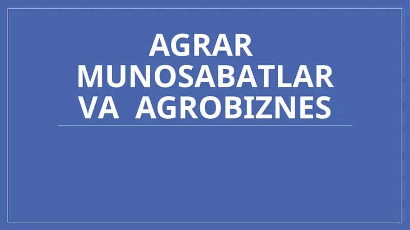 Qishloqxo’jaligi 1