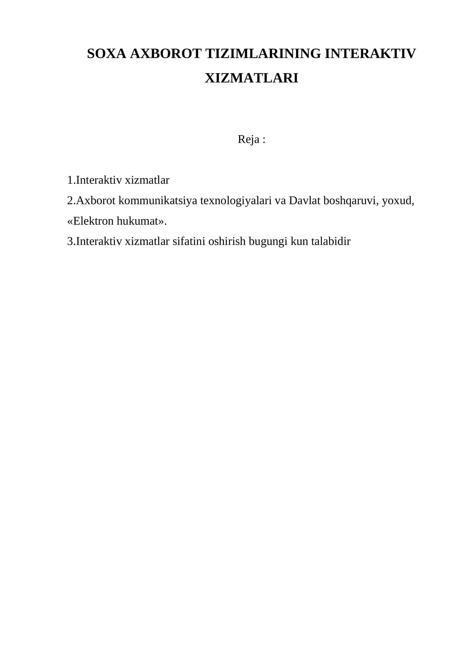 SOXA AXBOROT TIZIMLARINING INTERAKTIV XIZMATLARI 1