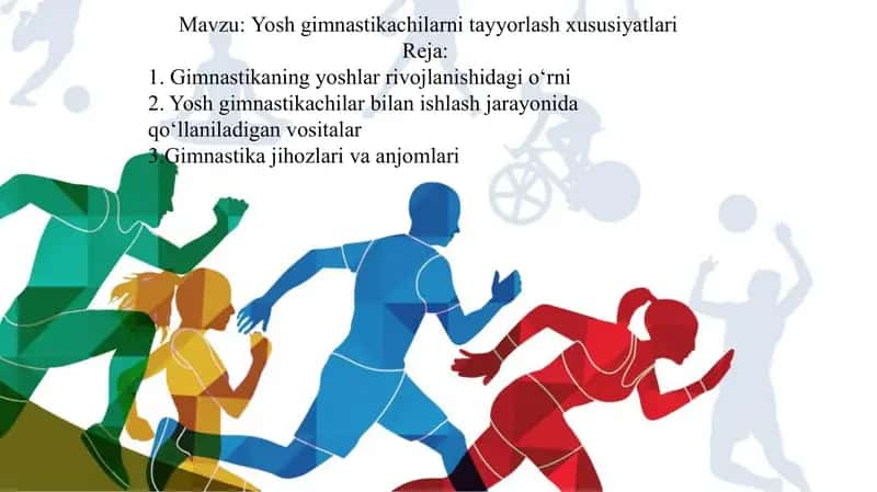 Yosh gimnastikachilarni tayyorlash xususiyatlari 1