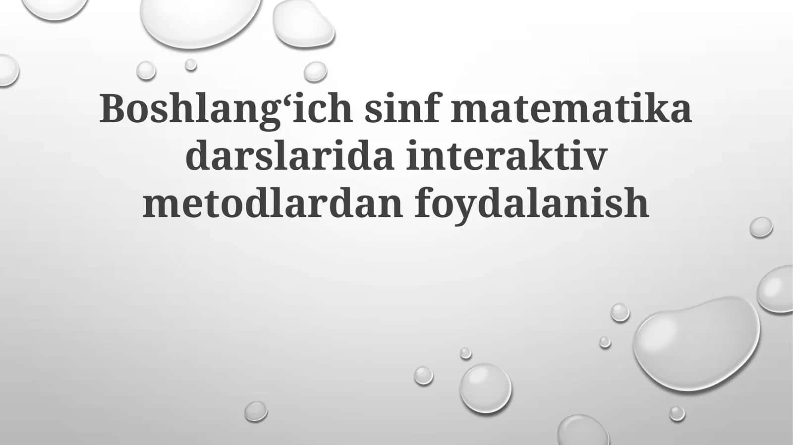 Interaktiv Matematika Darslari 1