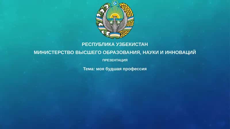 Моя будущая профессия 1