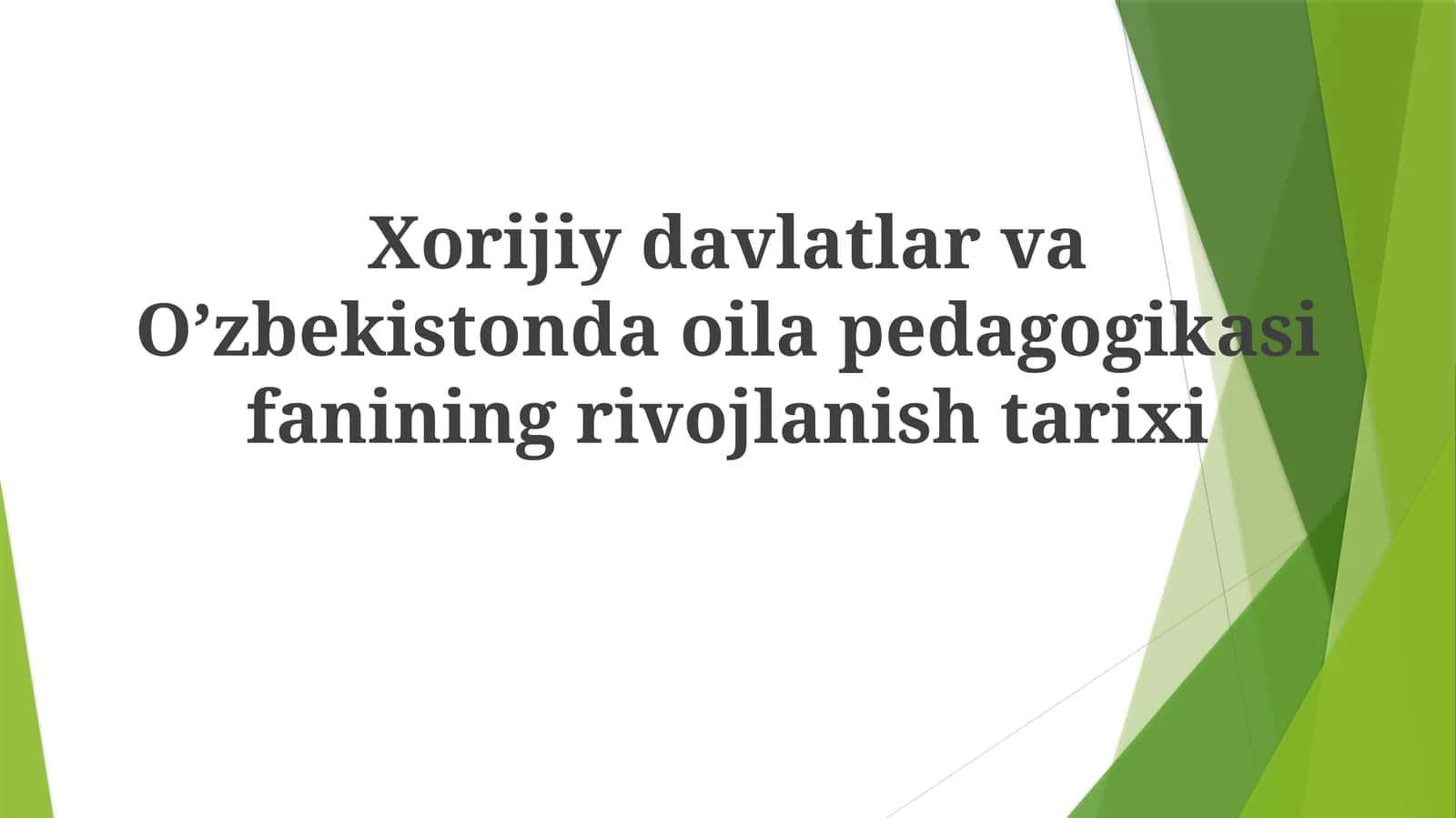 O'zbek Oila Pedagogikasining Asosiy Mavzulari 1