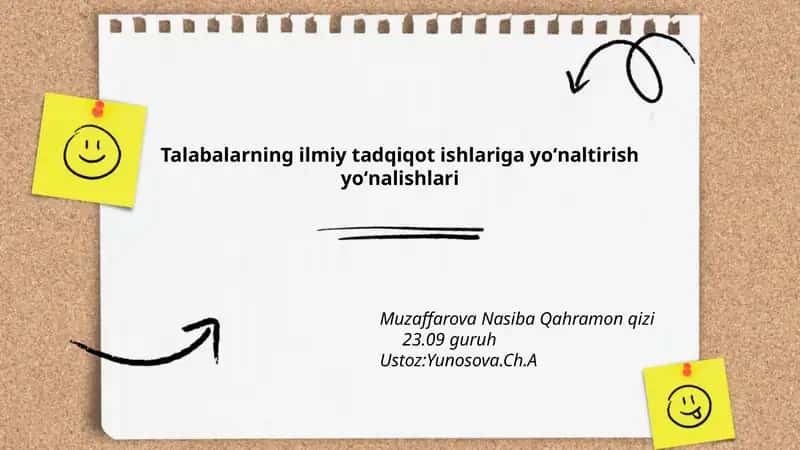 Talabalarning ilmiy tadqiqot ishlariga yoʻnaltirish yoʻnalishlari 1