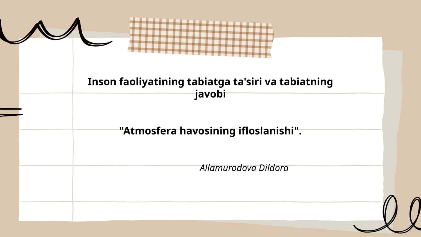 Atmosfera havosining ifloslanishi 1