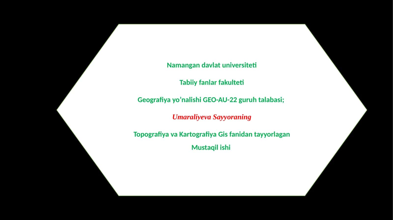 Geodezik tayanch tarmoqlar va burchako'lchash usullarini o'rganish 1