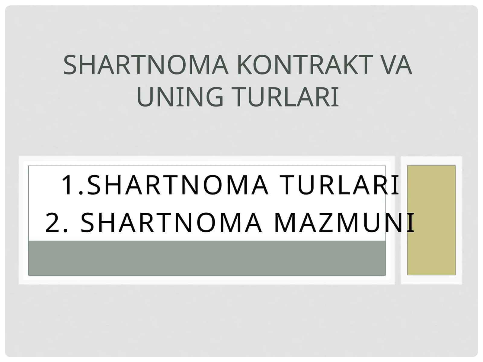 Shartnomalar 1