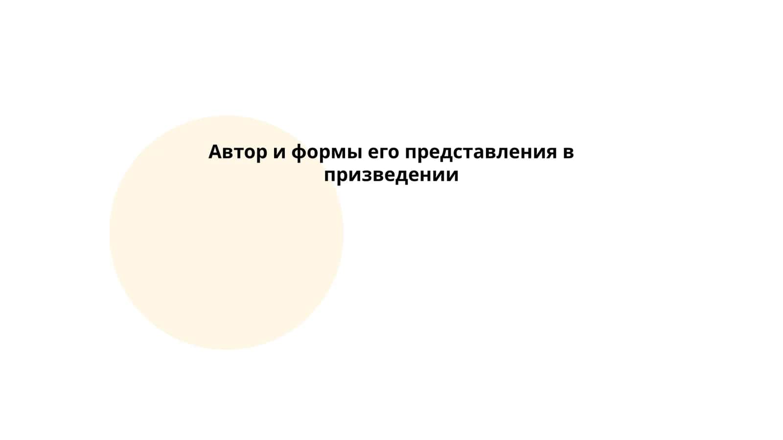 Автор и формы его представления в призведении 1