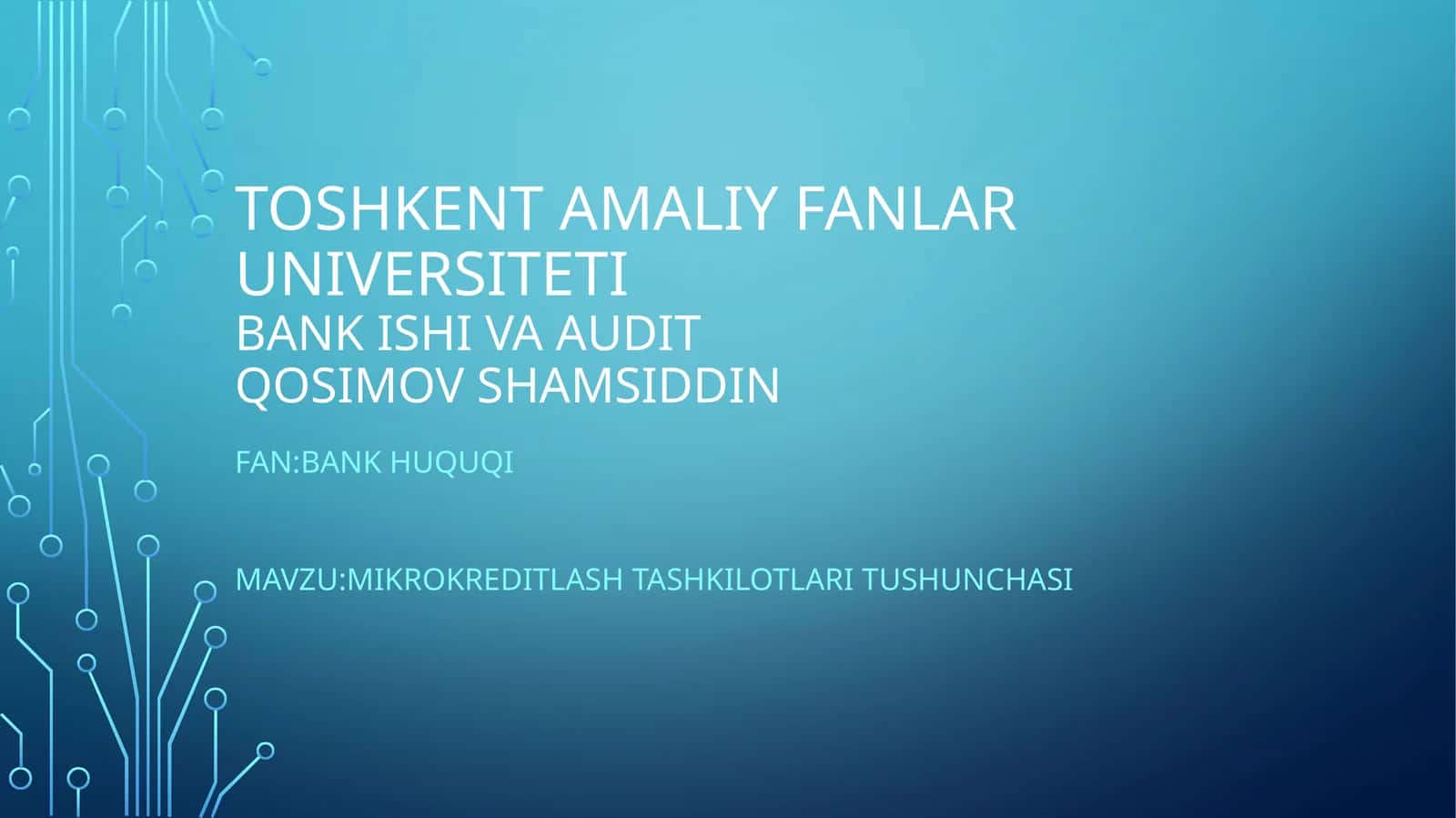 MIKROKREDITLASH TASHKILOTLARI TUSHUNCHASI 1