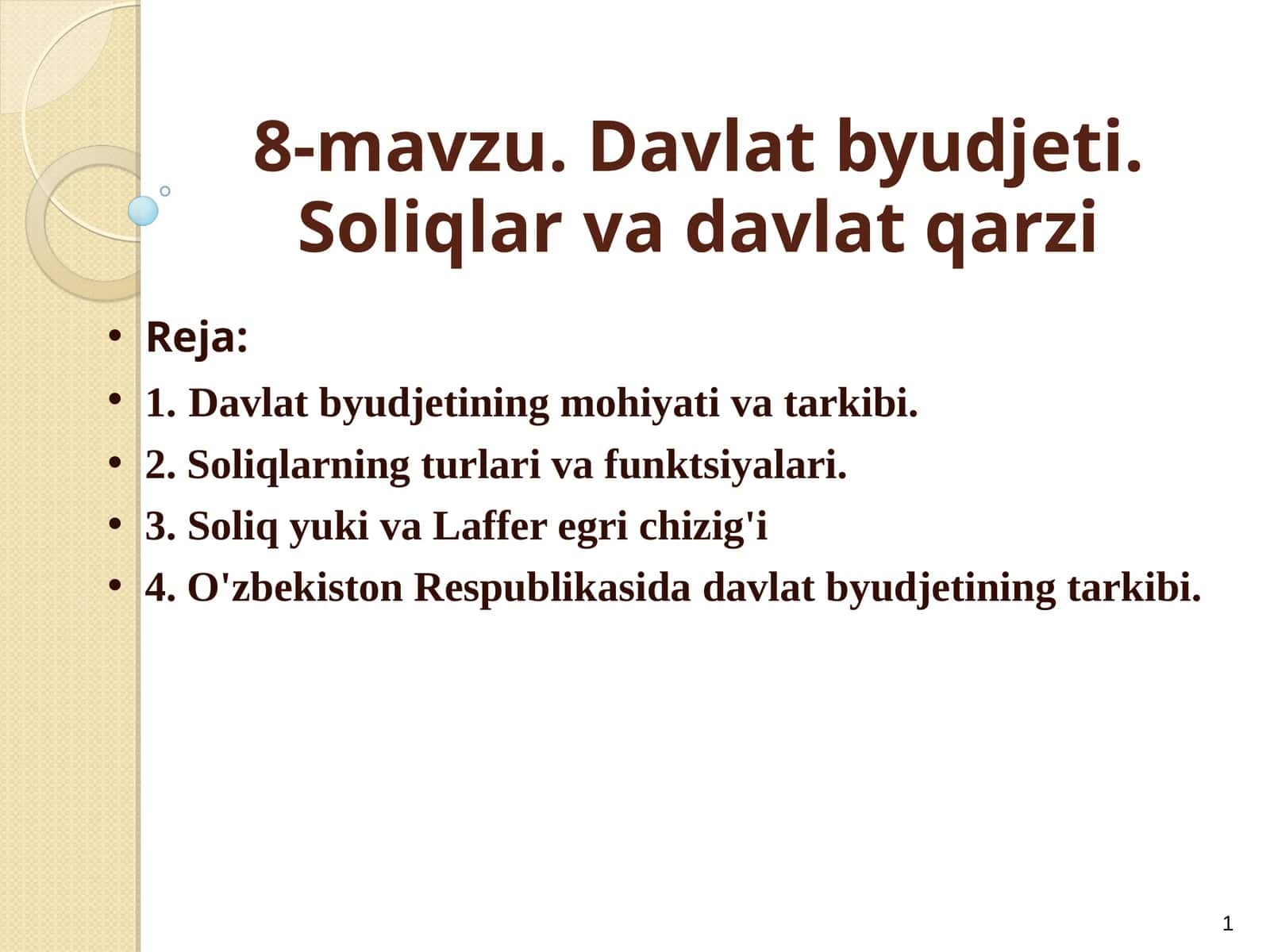 Davlat byudjeti 1