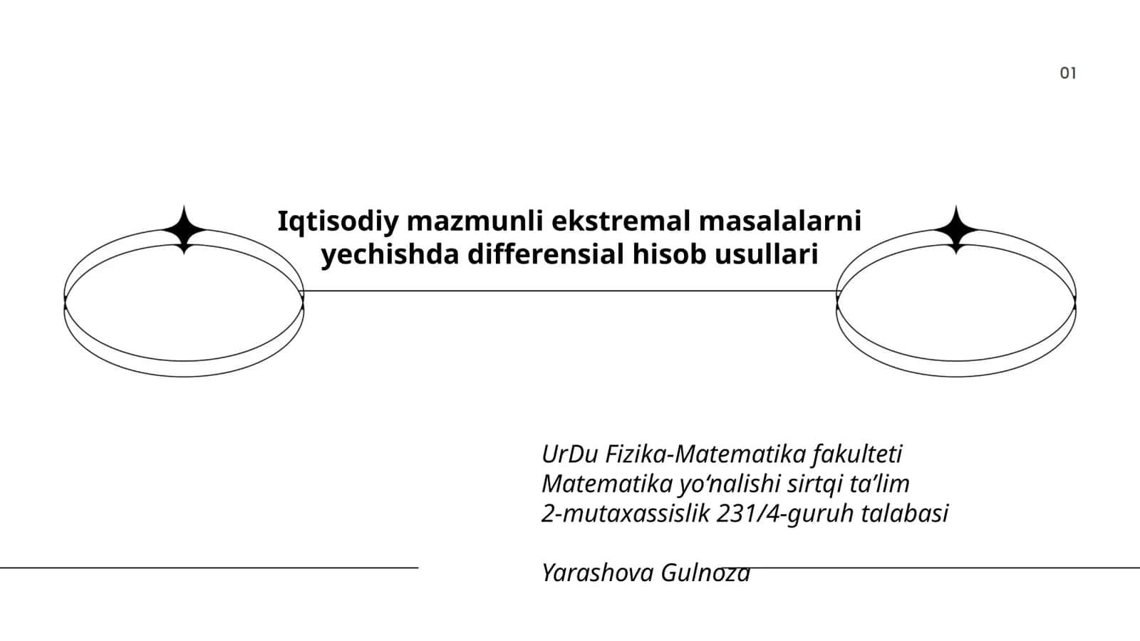 Iqtisodiy mazmunli ekstremal masalalarni yechishda differensial hisob usullari 1