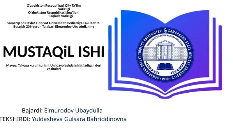 Talvasa xuruji turlari va davolash usullari 1