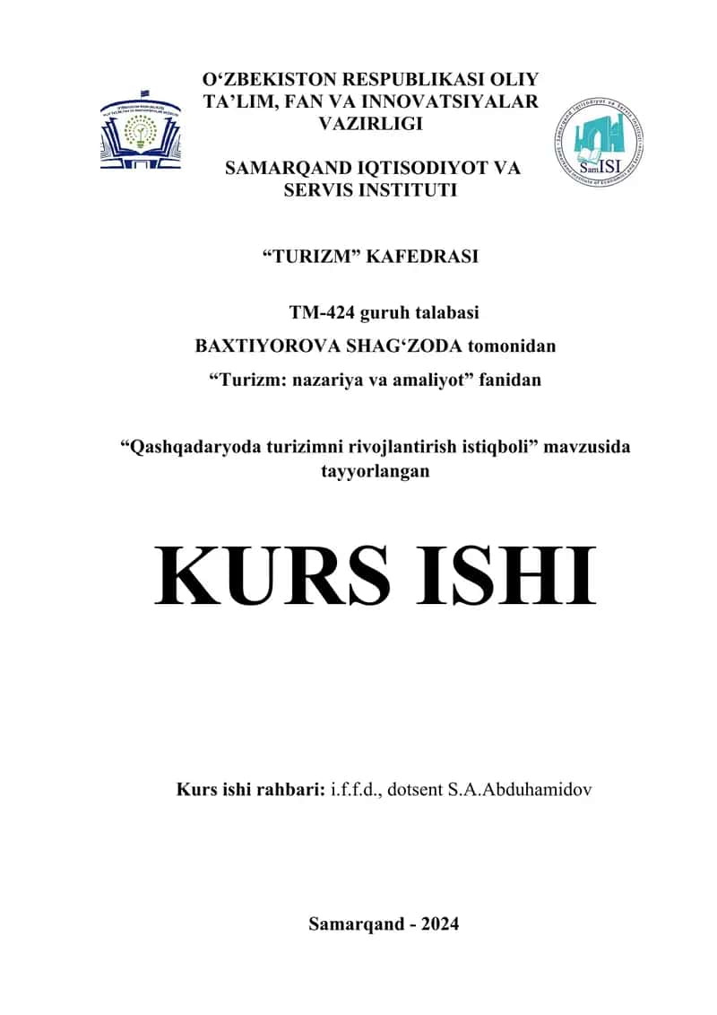 "Turizm: nazariya va amaliyot" 1
