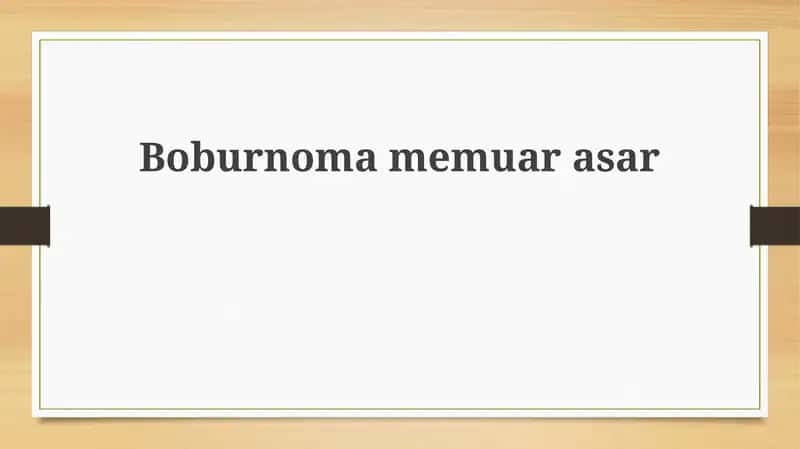 Boburnomamemuarasar 1