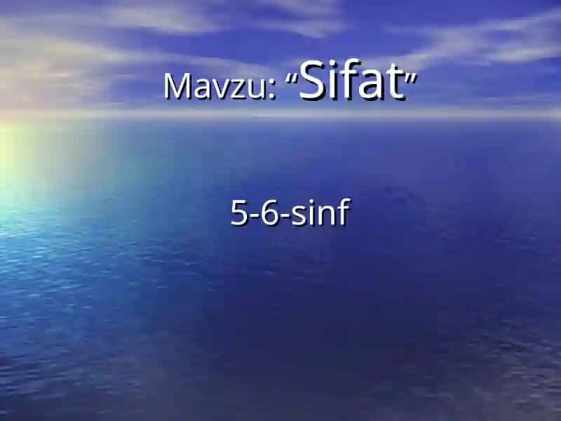 Sifat