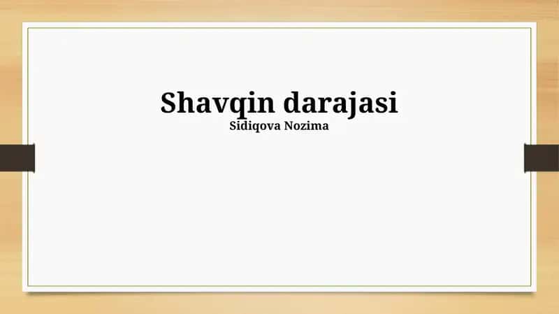 O'quv yili darajasi 1