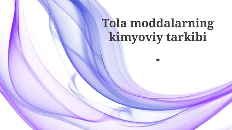 Moddalar kimyoviy tarkibi 1