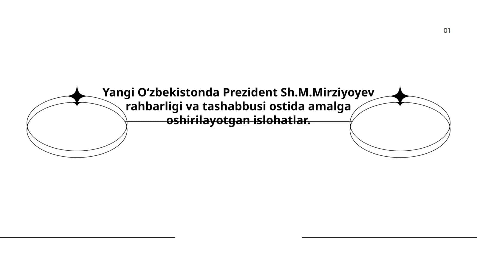 Yangi O‘zbekistonda Prezident Sh.M.Mirziyoyev rahbarligi va tashabbusi ostida amalga oshirilayotgan islohatlar 1