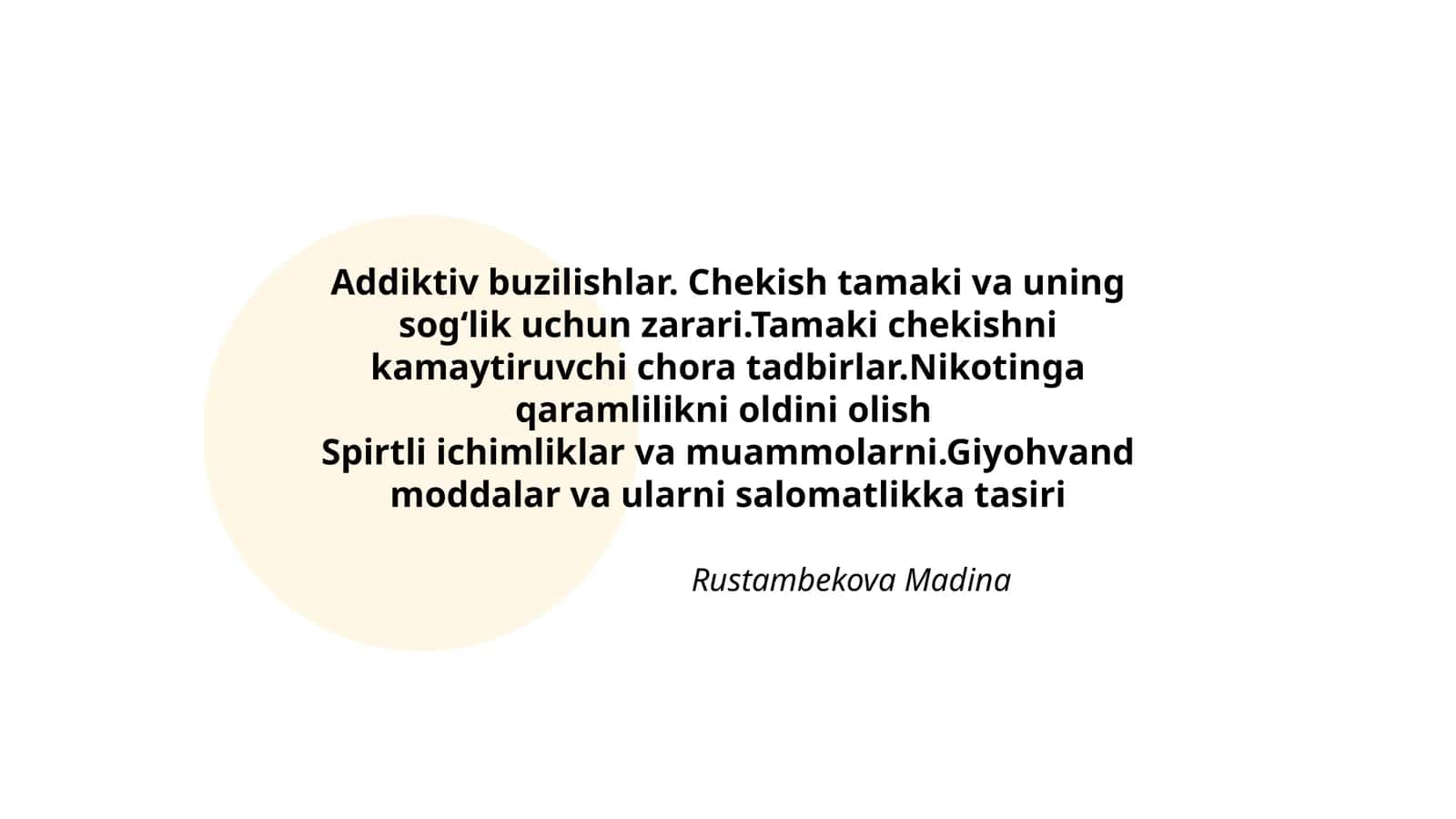 Addiktiv buzilishlar 1
