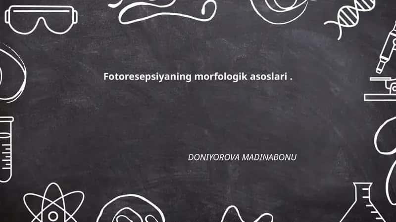 Fotoresepsiyaning morfologik asoslari. 1