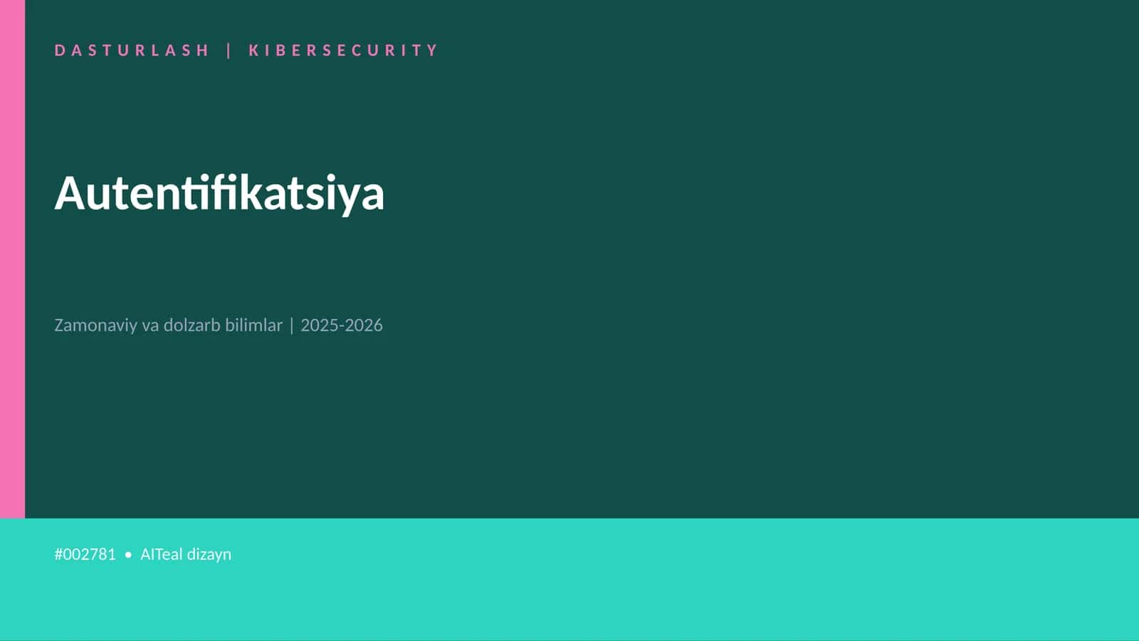 Autentifikatsiya 1