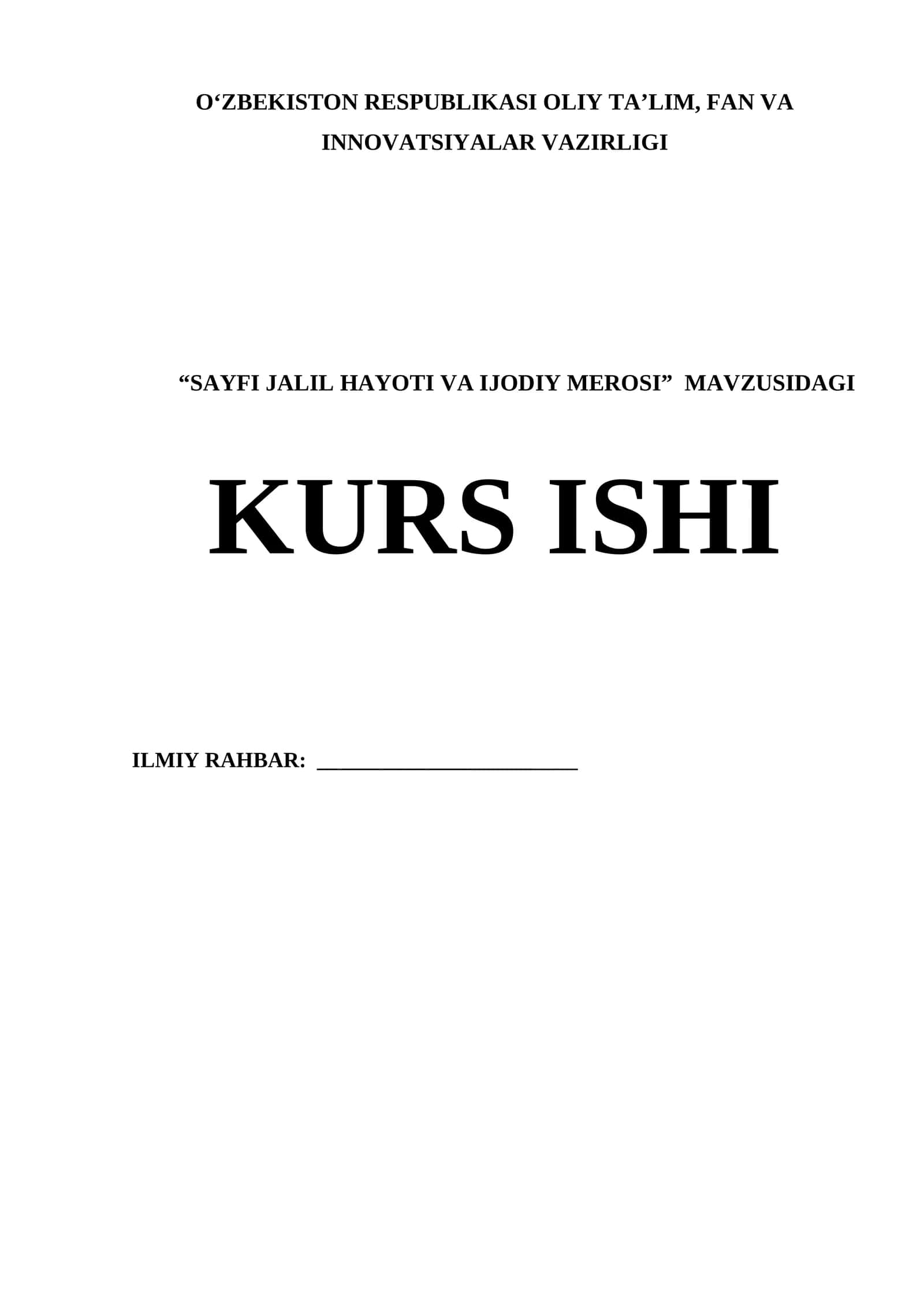 SAYFI JALIL HAYOTI VA IJODIY MEROSI 1