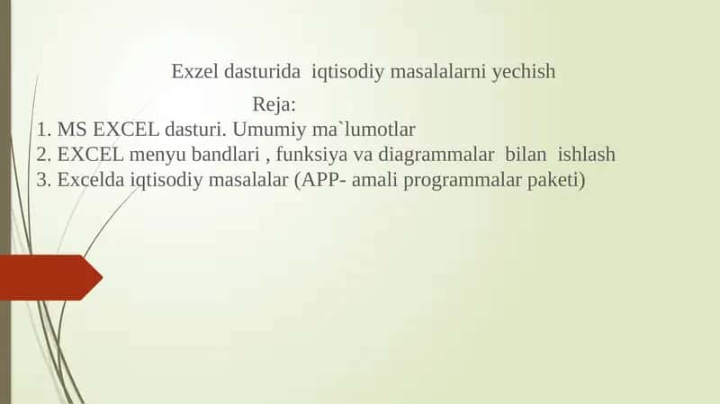 EXCELdasturi 1