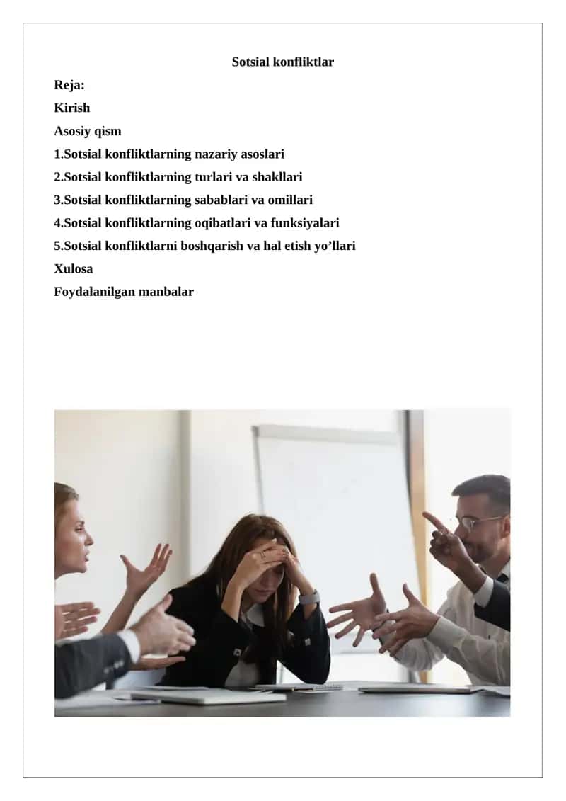 Sotsial konfliktlar 1