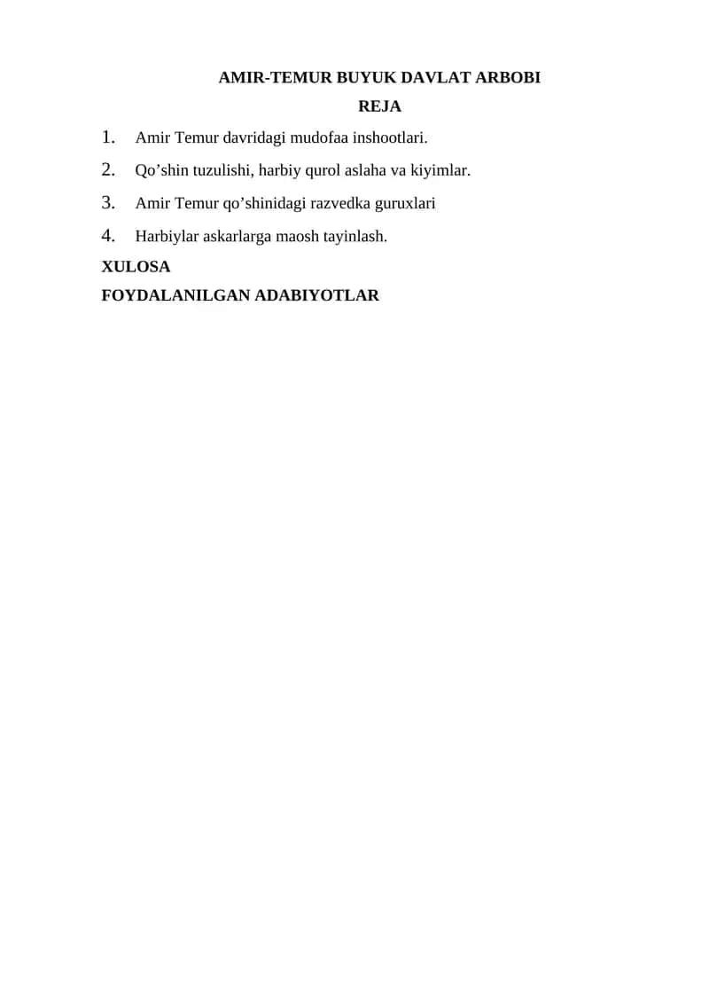 AMIR-TEMUR BUYUK DAVLAT ARBOBI 1