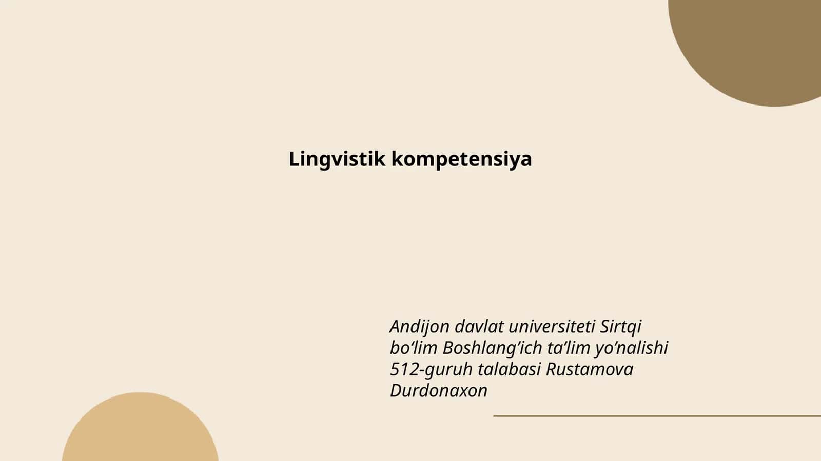 Lingvistik kompetensiya 1