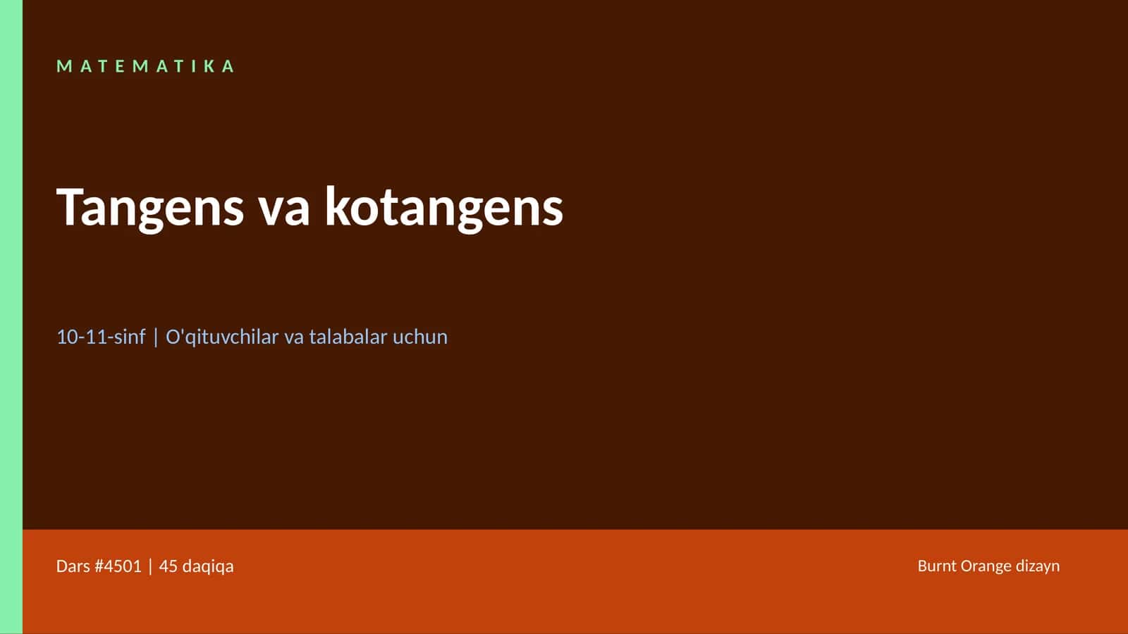 Tangens va kotangens 1