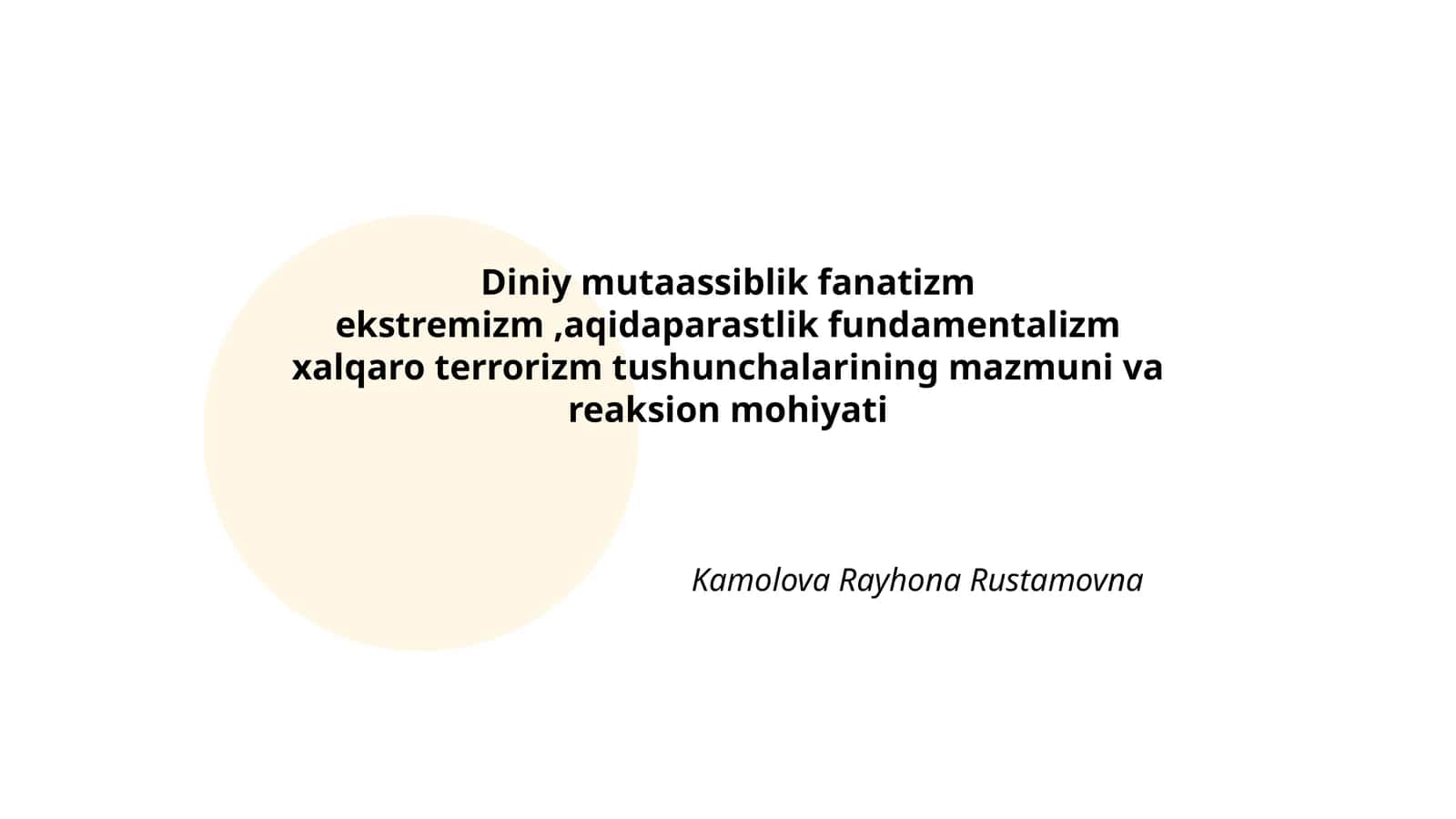 Diniy mutaassiblikning ta'rifi va uning ijtimoiy ta'siri 1