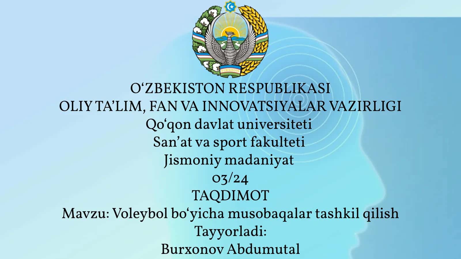 Voleybol boʻyicha musobaqalar tashkil qilish 1