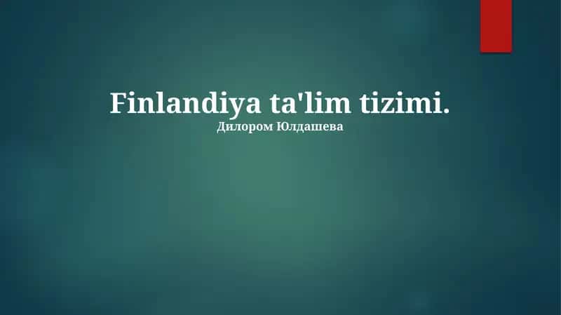 Finlyandiyaning kasb-hunar ta'limi tizimi 1