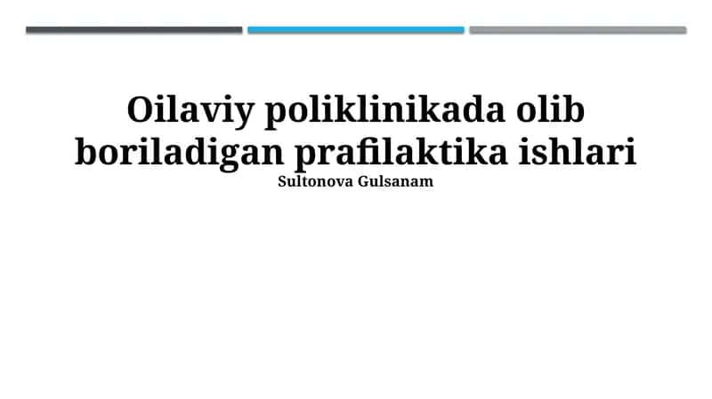 Profilaktika ishlarining maqsad va vazifalari 1