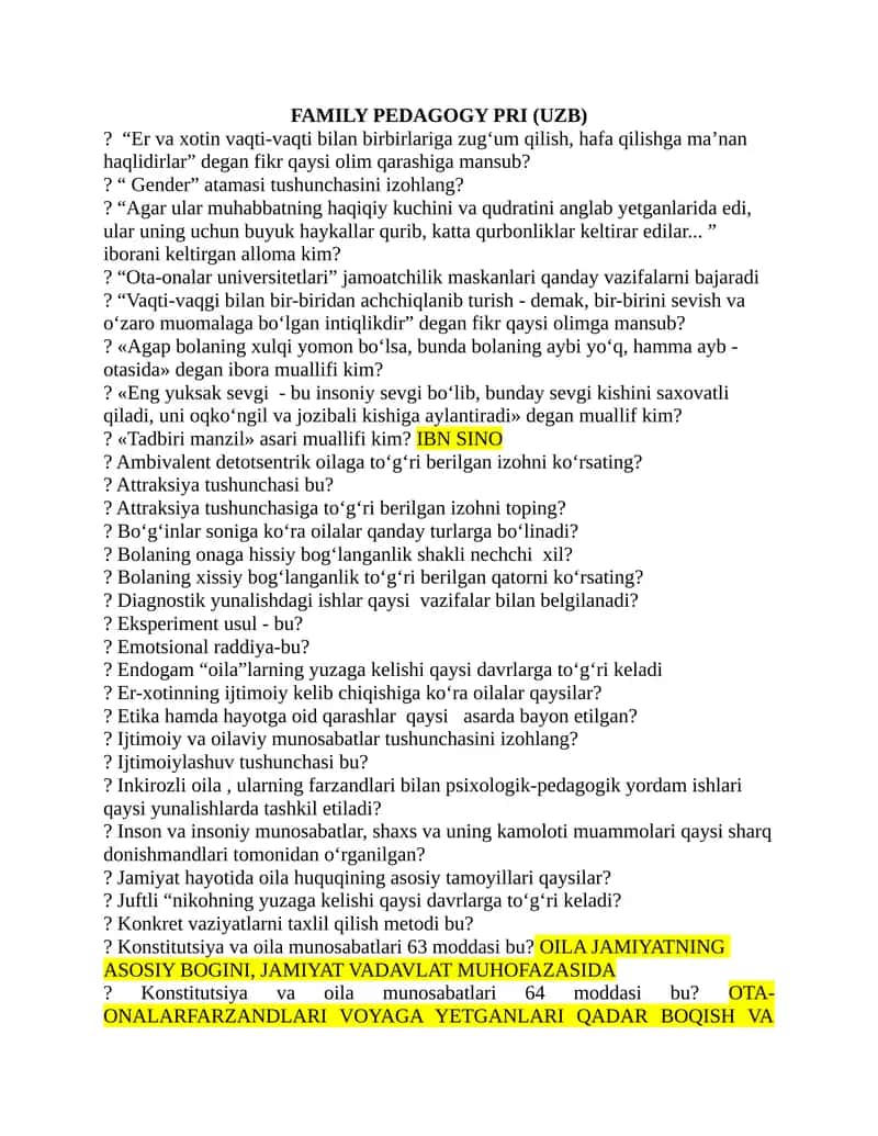 FAMILY PEDAGOGY PRI (UZB)? 1