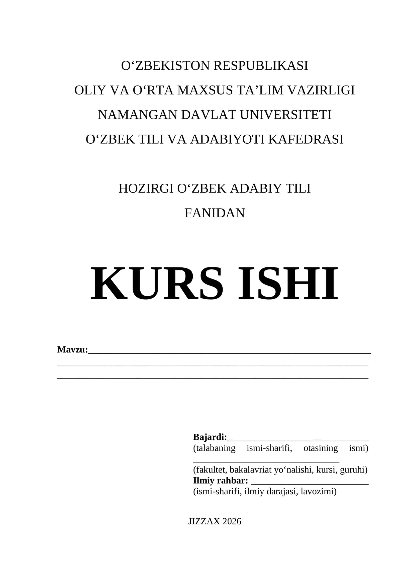 O‘zbek tili leksikasining tarkibi va rivojlanish xususiyatlari 1