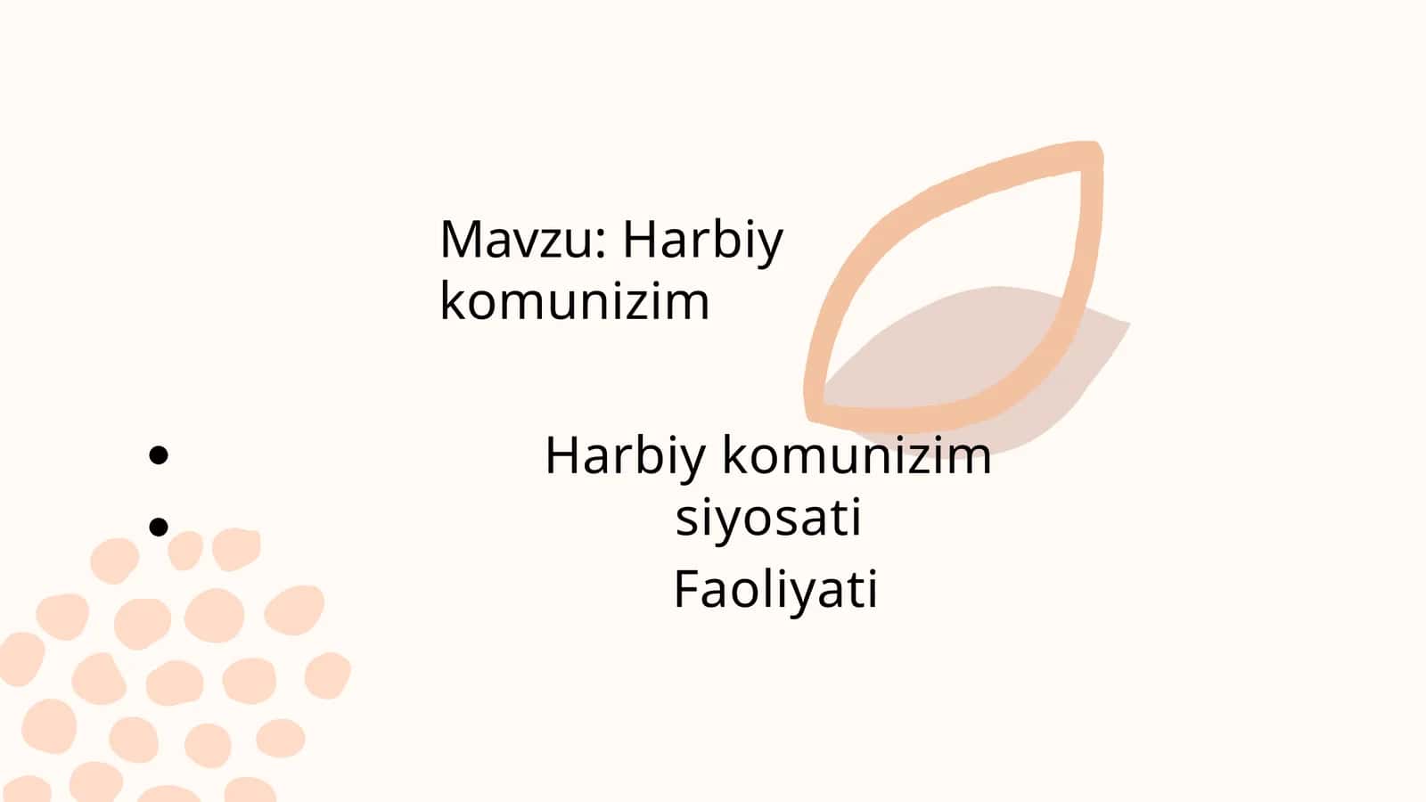Harbiy komunizim siyosati 1