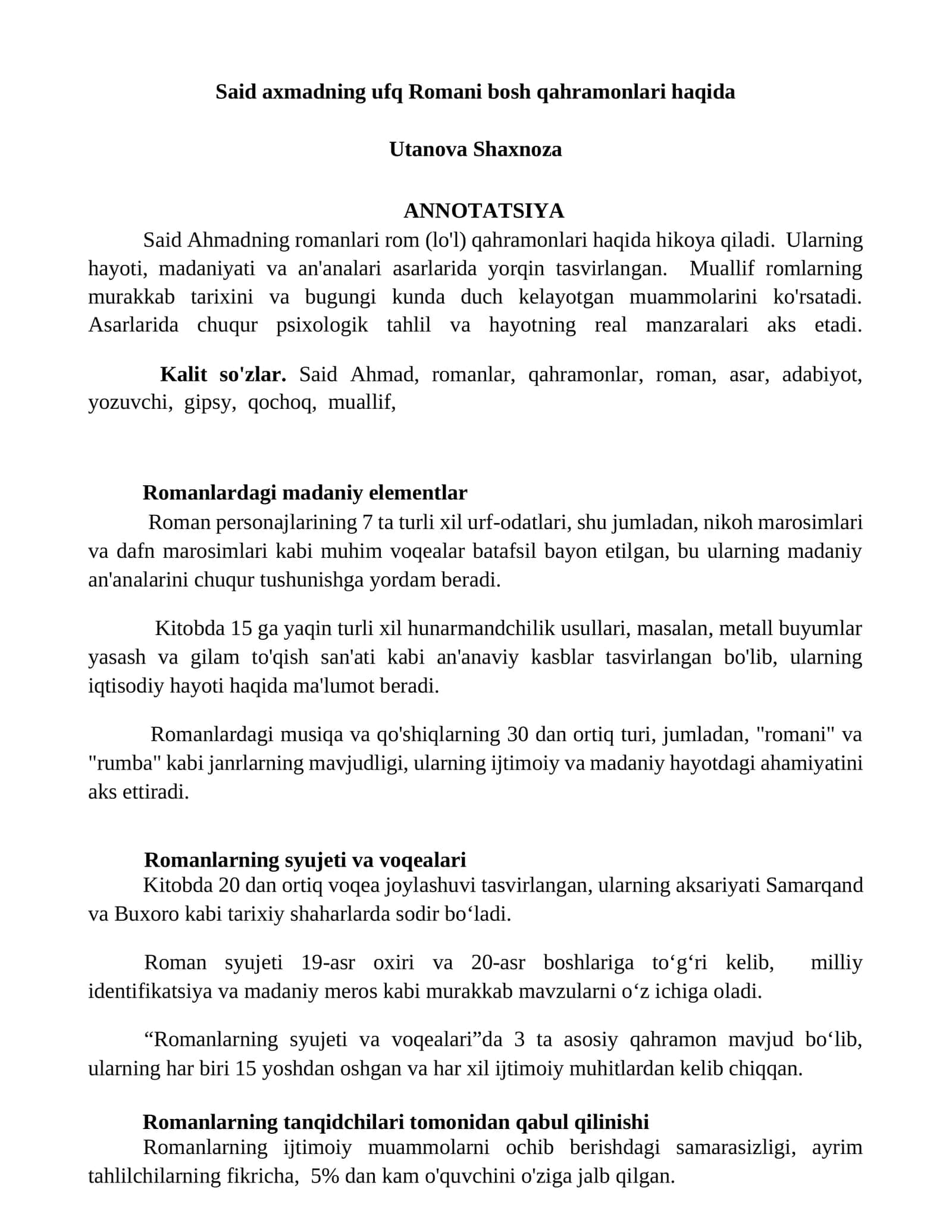 Romanlardagi Madaniy Elementlar 1