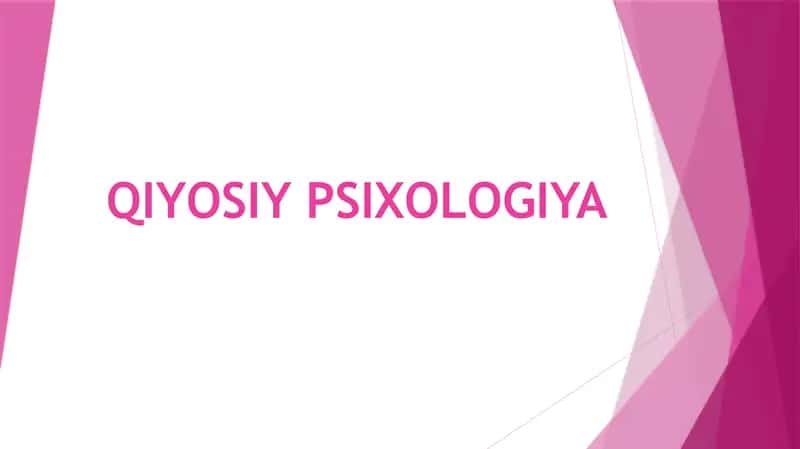 QIYOSIY PSIXOLOGIYA 1