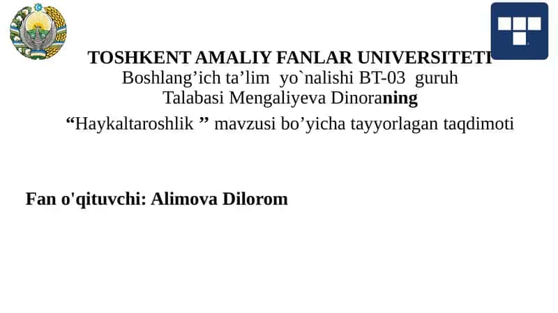 Haykaltaroshlik 1