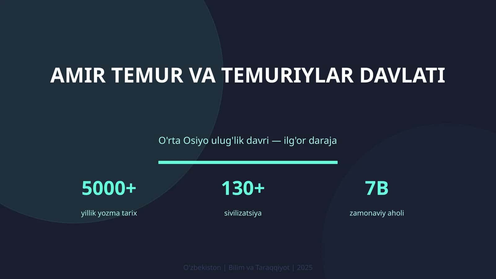 AMIR TEMUR VA TEMURIYLAR DAVLATI 1