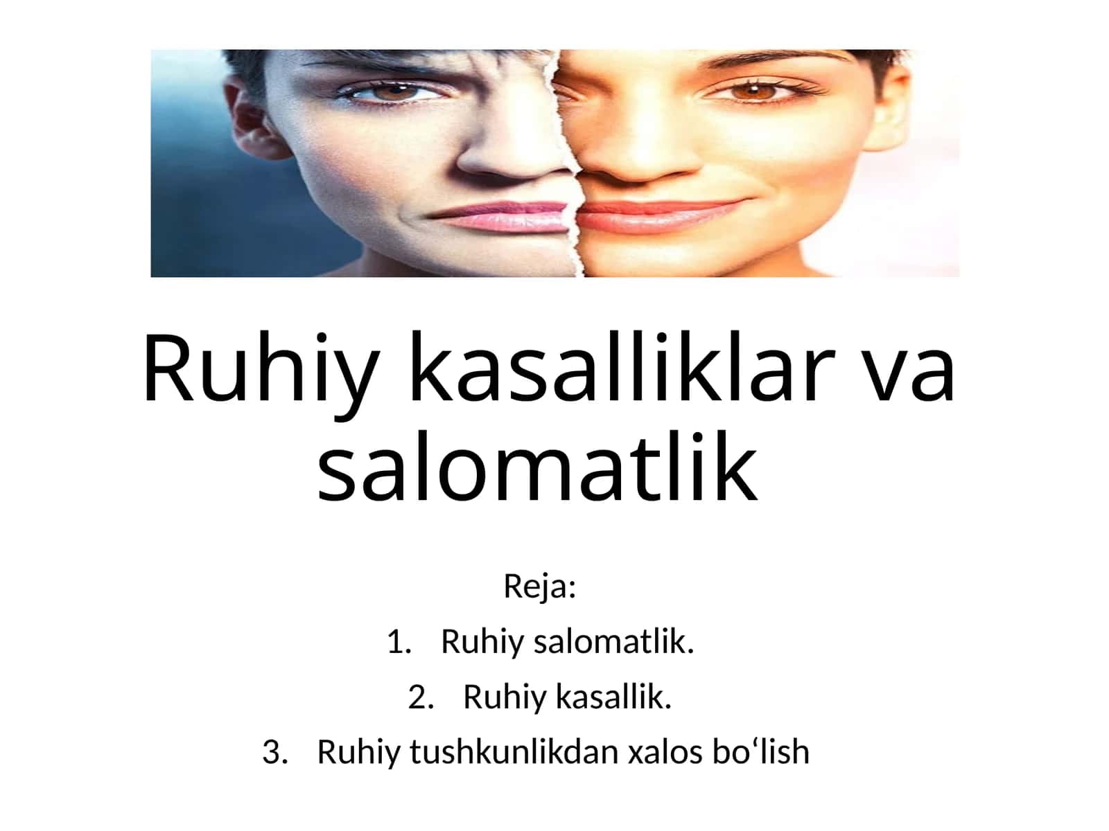 Ruhiy kasalliklar va salomatlik 1