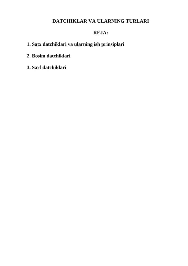 Satx datchiklari va ularning ish prinsiplari 1